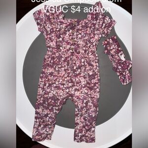 Jessica Simpson Floral Kids Matching Set - Purple and Pink